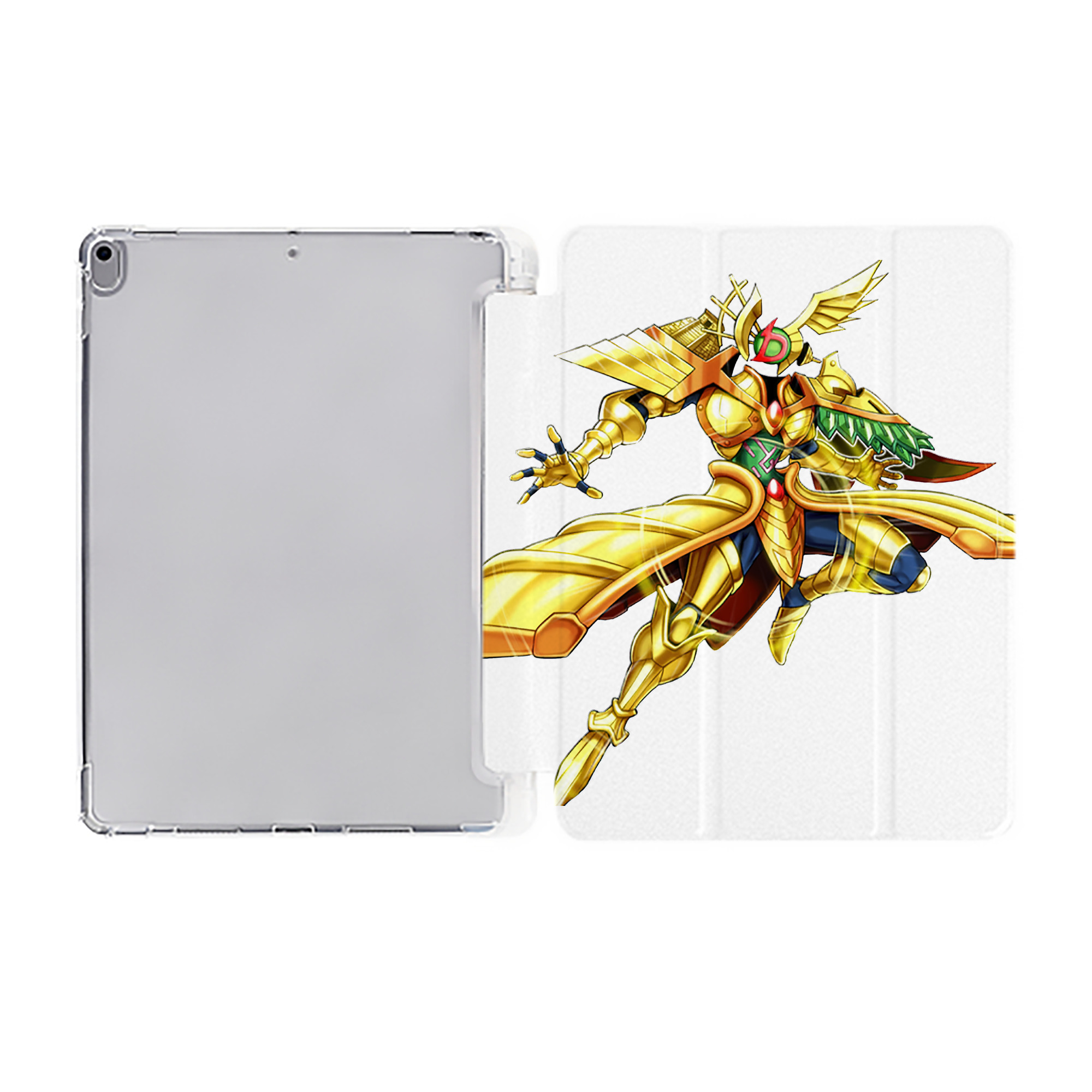 （画像用） 遊☆戯☆王 Yu-Gi-Oh! IPad ケース ペン収納付き 三つ折りスタンド PUレザー×シリコン 対応機種9.5/10.5/10.9インチ